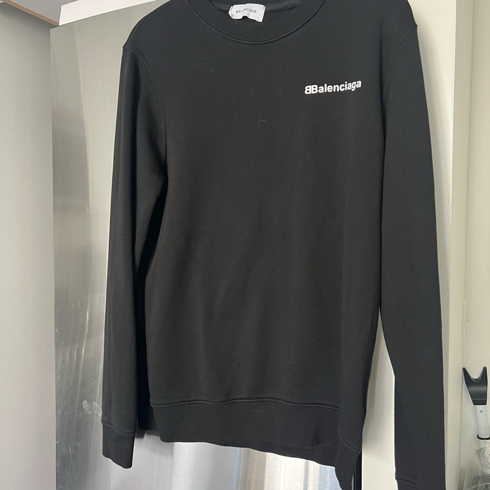 Balenciaga Men's Black Crewneck Sweater